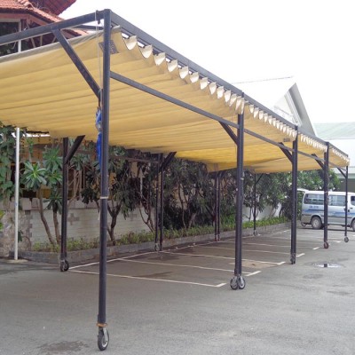 Mái xếp nhà để xe MXNXPT026
